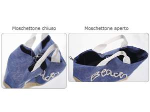 Ingrosso borsa mare jeans juta