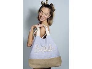 Ingrosso borsa mare jeans juta