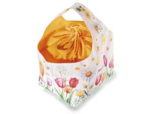ingrosso cestino borsa canva floreale