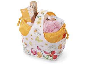 ingrosso cestino borsa canva floreale