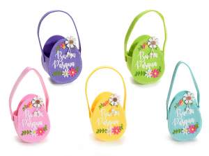 Grossista borsette ovetto pasqua panno