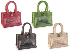 Borsa juta finestra trasparente