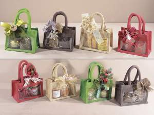 Borsa juta finestra trasparente