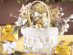 Grossista borsette natale glitter oro