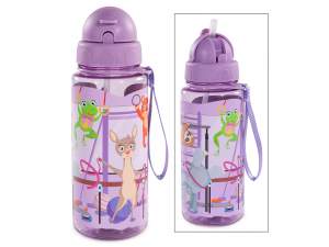 Botella/termo Tritan de 500 ml con pajita incorporada