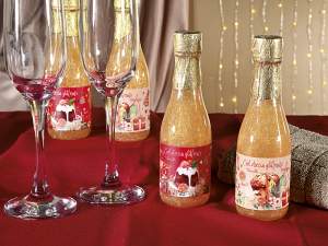 ingrosso gel doccia natale bottiglia champagne