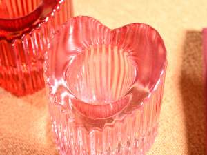Bougeoir en forme de cœur pour la Saint-Valentin e