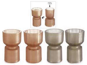 gros pot porte-bougie en forme de tasse