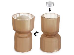 gros pot porte-bougie en forme de tasse