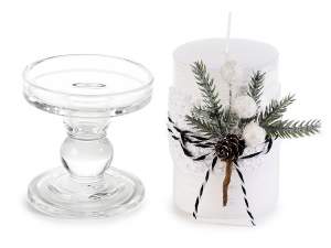bougeoir en verre pour bougie en gros