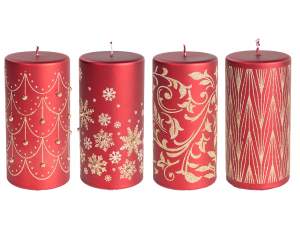 bougies de Noël décoratives en or en gros