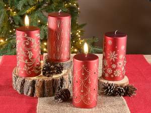 bougies de Noël décoratives en or en gros