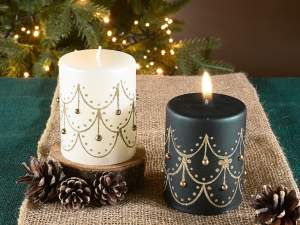 décorations de bougies en gros paillettes dorées