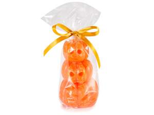 Bougie d'Halloween triple citrouille en gros