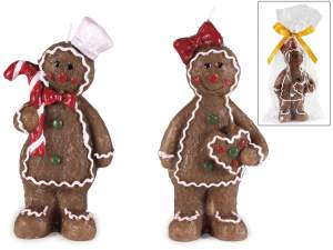 bougie bonhomme en pain d'épices de Noël en gros