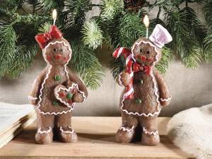 bougie bonhomme en pain d'épices de Noël en gros