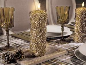 Bougie LED dorée en gros