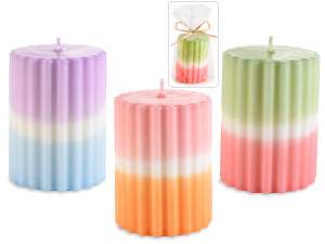 Vente en gros bougies cylindriques colorées
