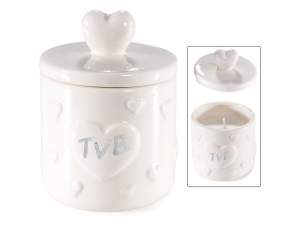 gros pot de bougie parfumée avec dédicace