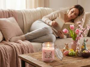 bougies en gros bocal en verre bouchon hermétique