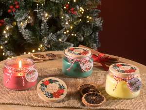 vente en gros de bougies parfumées de Noël en pot
