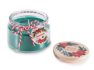 vente en gros de bougies parfumées de Noël en pot