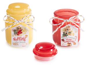 gros bougie pot en verre cadeau de Noël