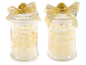 gros pot de bougie de Noël bouchon