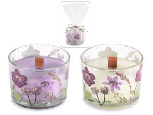 grossiste en bougies en verre, pot de parfum, fleu