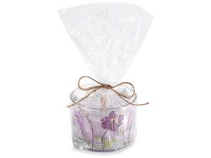 grossiste bougies en verre pot de parfum fleurs