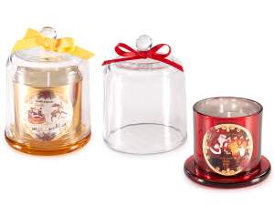 bougie parfumée cloche en verre de Noël en gros