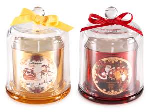 bougie parfumée cloche en verre de Noël en gros
