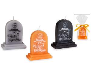 Bougies en forme de pierre tombale d'Halloween en