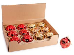 boules de Noël en or rouge en gros