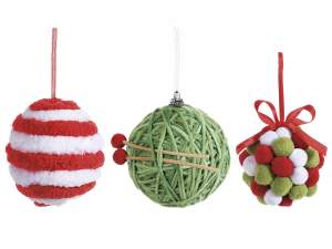 Boules de tissu de sapin de Noël gras
