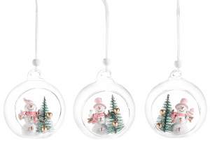 vente en gros boules de bonhomme de neige en verre