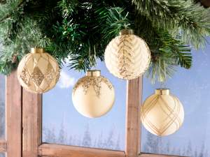 boules de Noël en or blanc en gros