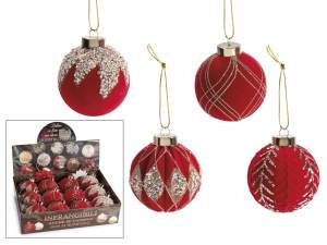 grossiste boules de Noël en or rouge