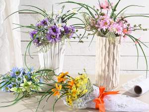 ingrosso mazzo bouquet margherite fresia artificia