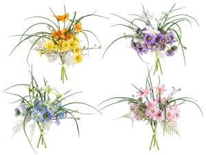 Bouquet de fleurs artificielles et en pot en gros