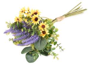 ingrosso bouquet artificali lavanda margherite
