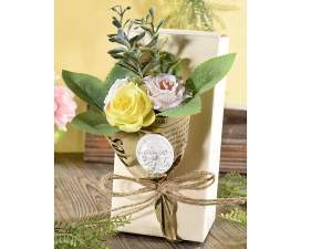Grossiste boquet fleurs papier chiffon