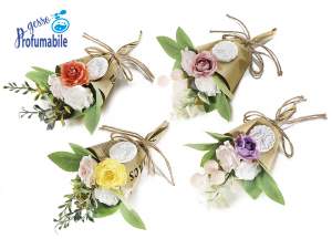 Grossista boquet fiori stoffa carta