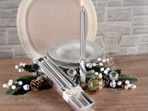 wholesale silver metal long candle