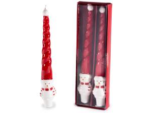 wholesale Christmas candle torchon snowman