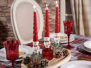 wholesale Christmas candle torchon snowman