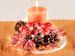 wholesale autumn decorations leaves pine cones