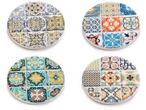 Wholesale majolica ceramic coasters