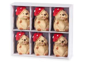 wholesale hedgehog resin decoration autumn