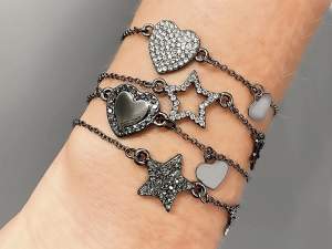 Ingrosso bracciali cuore stella